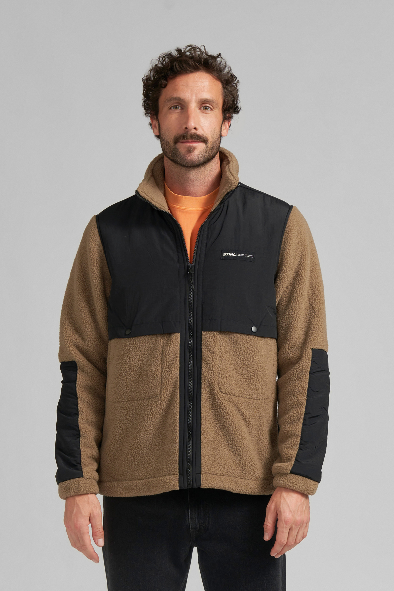 Jacke SHERPA BROWN