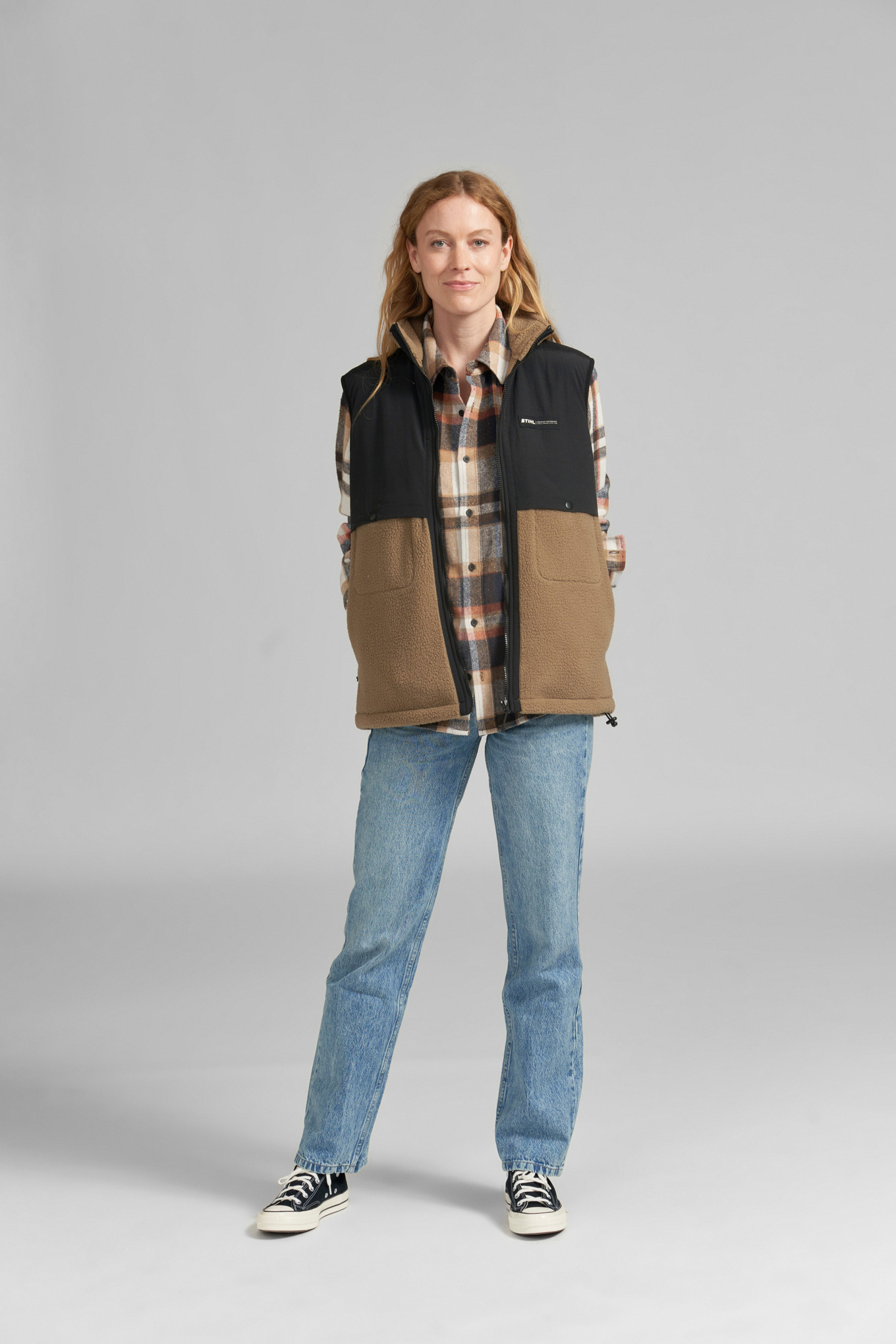 Weste SHERPA BROWN