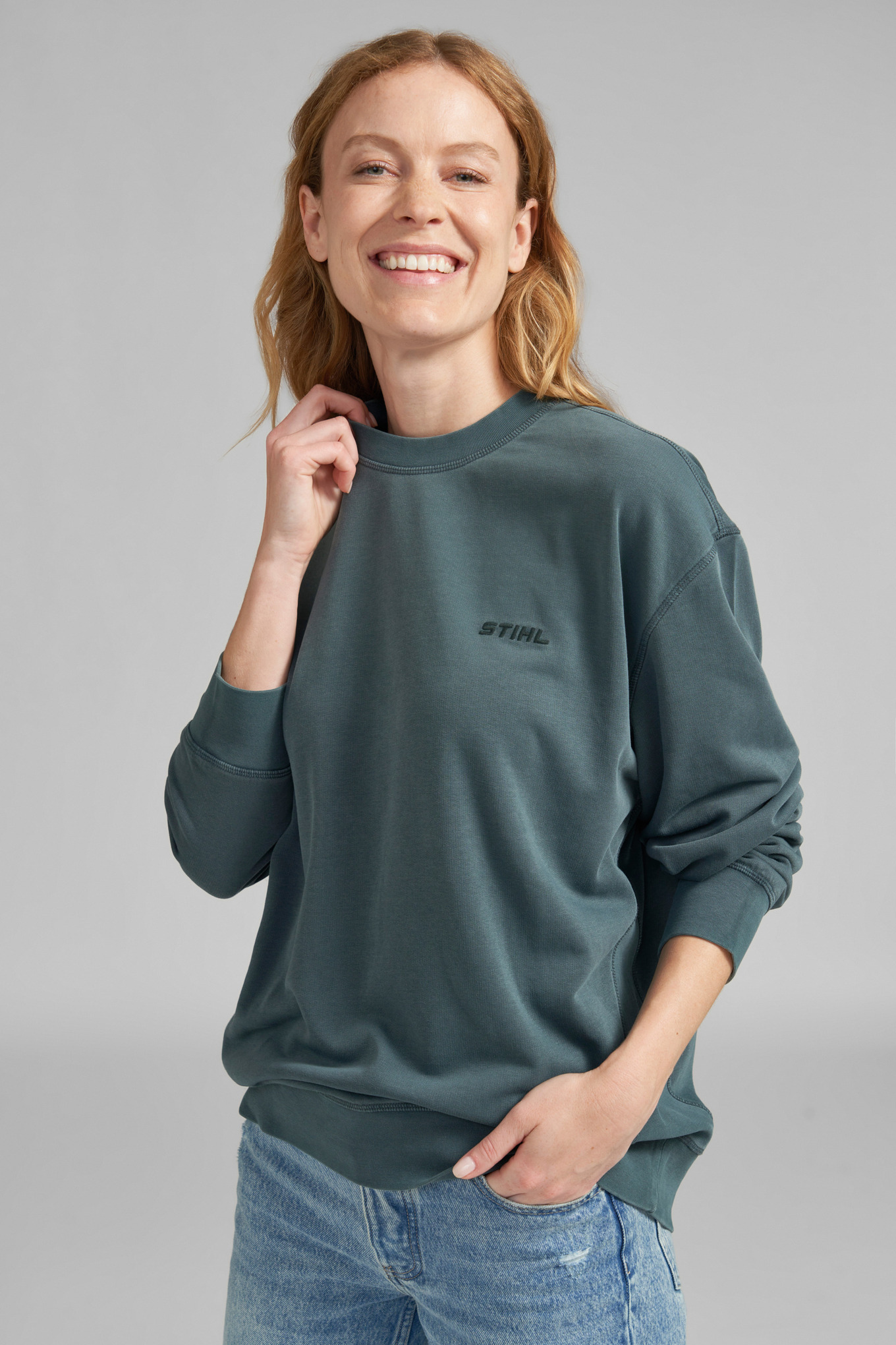 Sweatshirt PIGMENT DYE PETROL